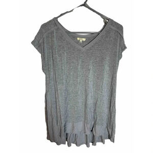Kori America Women’s Short Sleeve Grey Top Size L